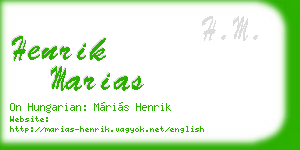 henrik marias business card