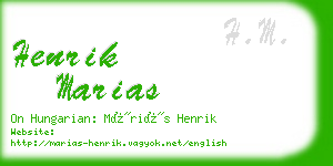 henrik marias business card